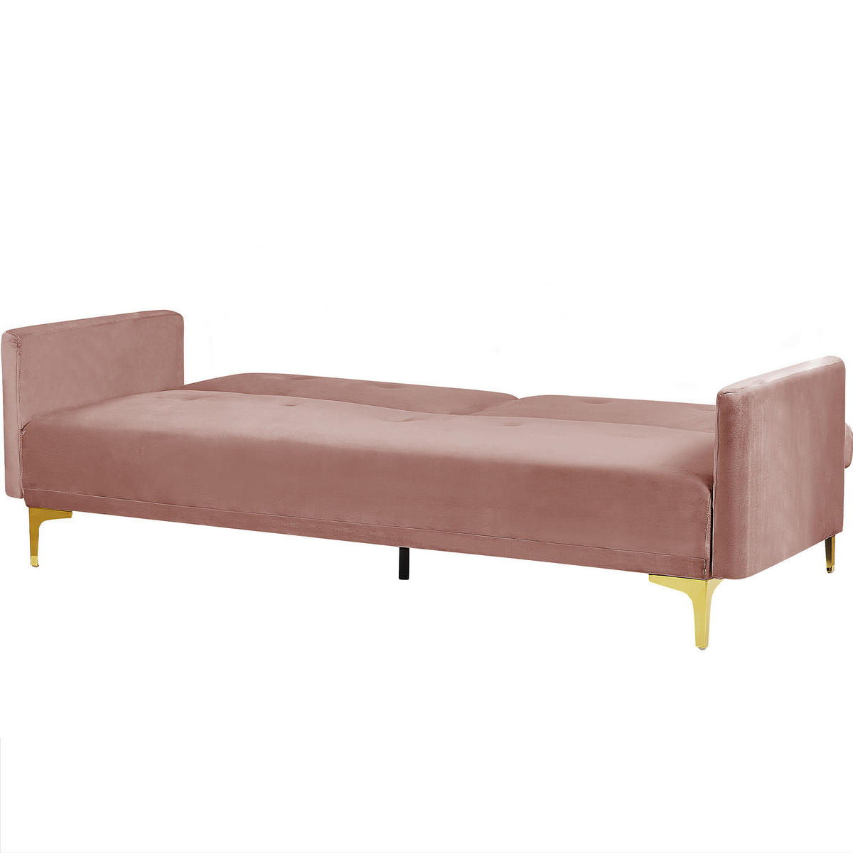 3-SITZER-SCHLAFSOFA Samtstoff Rosa Lucan - Pink, Textil (190/75/90cm) - Beliani