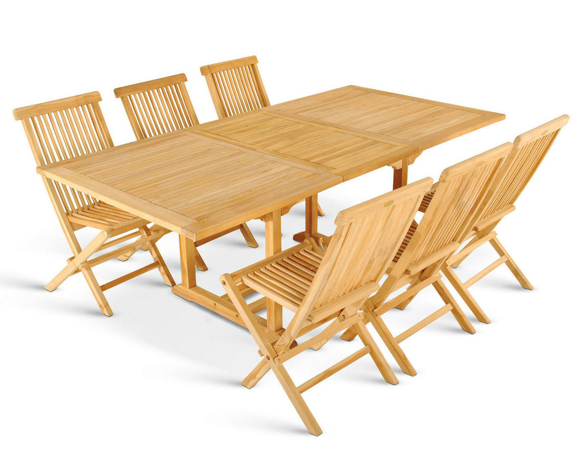 GARTENTISCH KUBA - Beige, Holz (240/180/75cm) - SAM