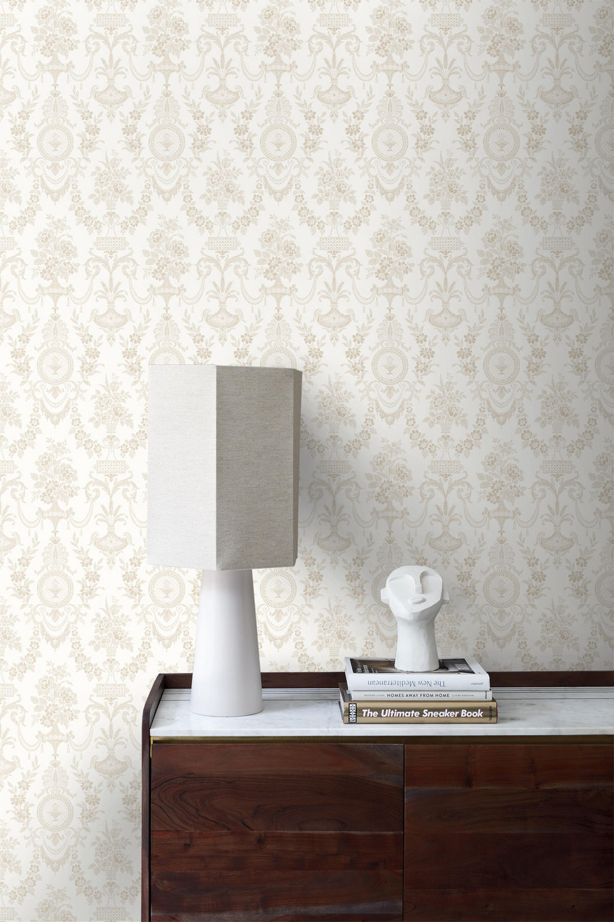 TAPETE Ornamente 53 cm x 10.05 m - Weiß, Papier (53/1000cm) - Origin Wallcoverings
