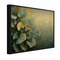 BILDER mit Rahmen Blätter Abstrakt Grün 150x100 cm - Multicolor, Metall (150/100cm) - Wallarena