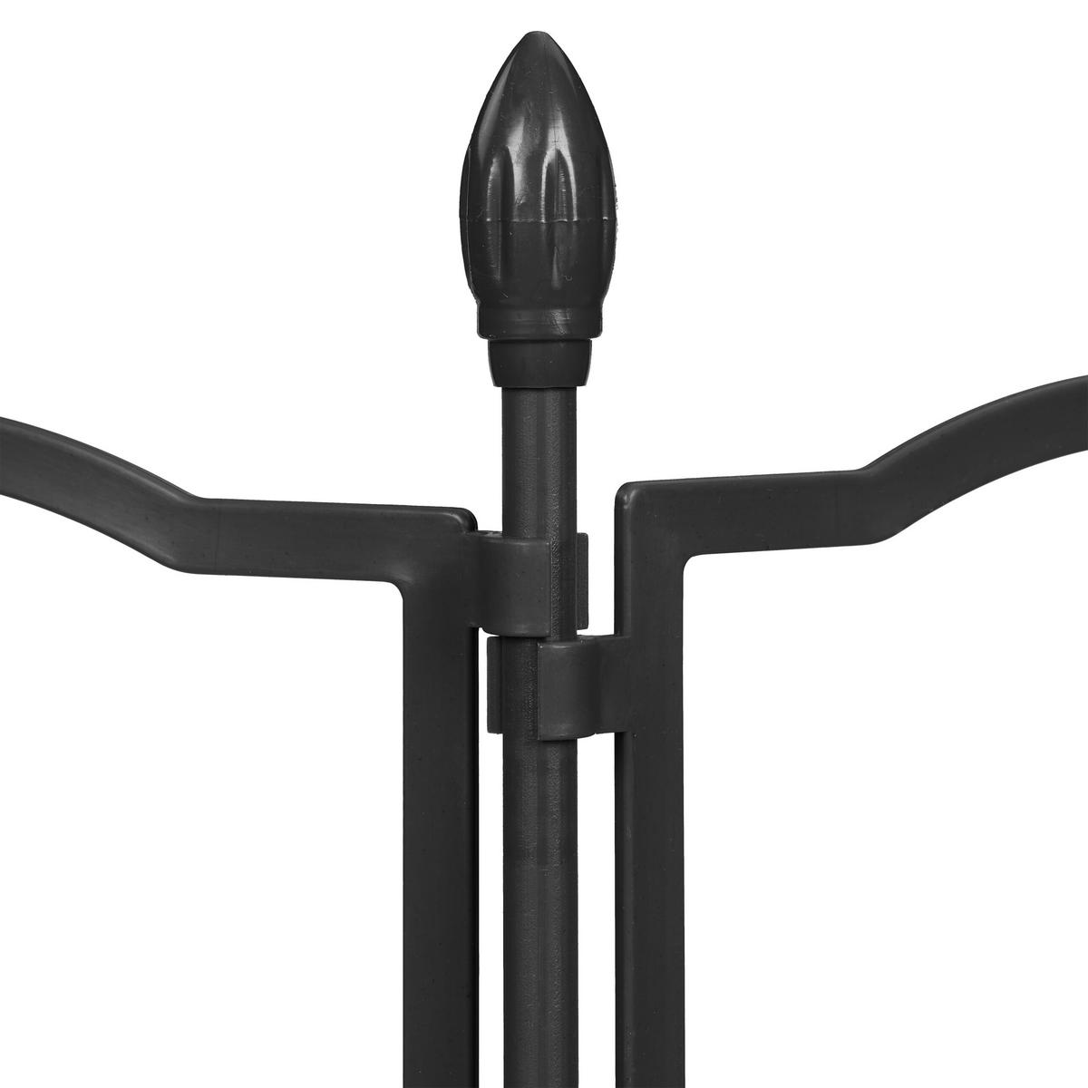 3XRANKGITTER - Schwarz, Kunststoff/Metall (14.5/124/1.5cm) - Relaxdays