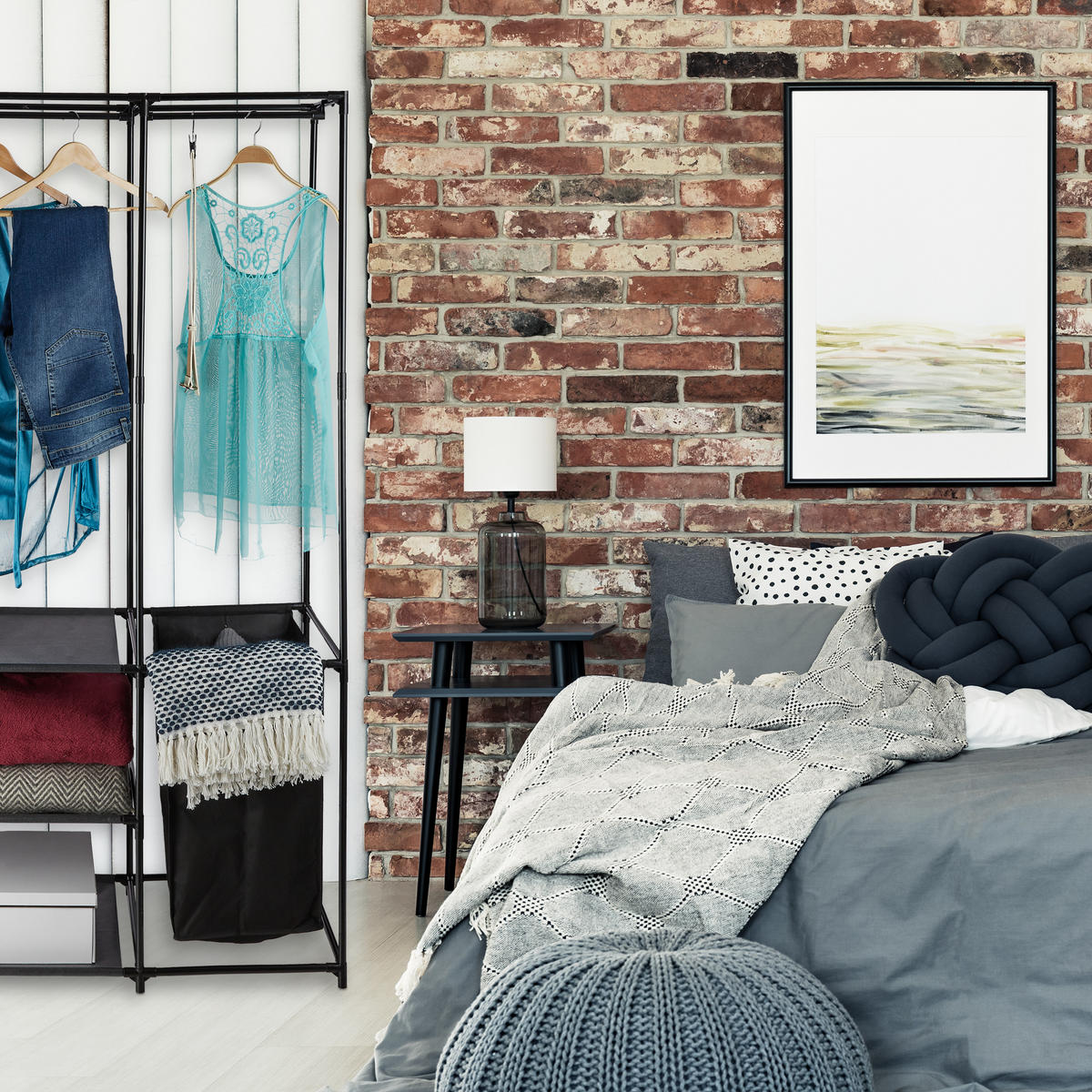 ŠATŇA - čierna, kov/textil (115/180/50cm) - Relaxdays