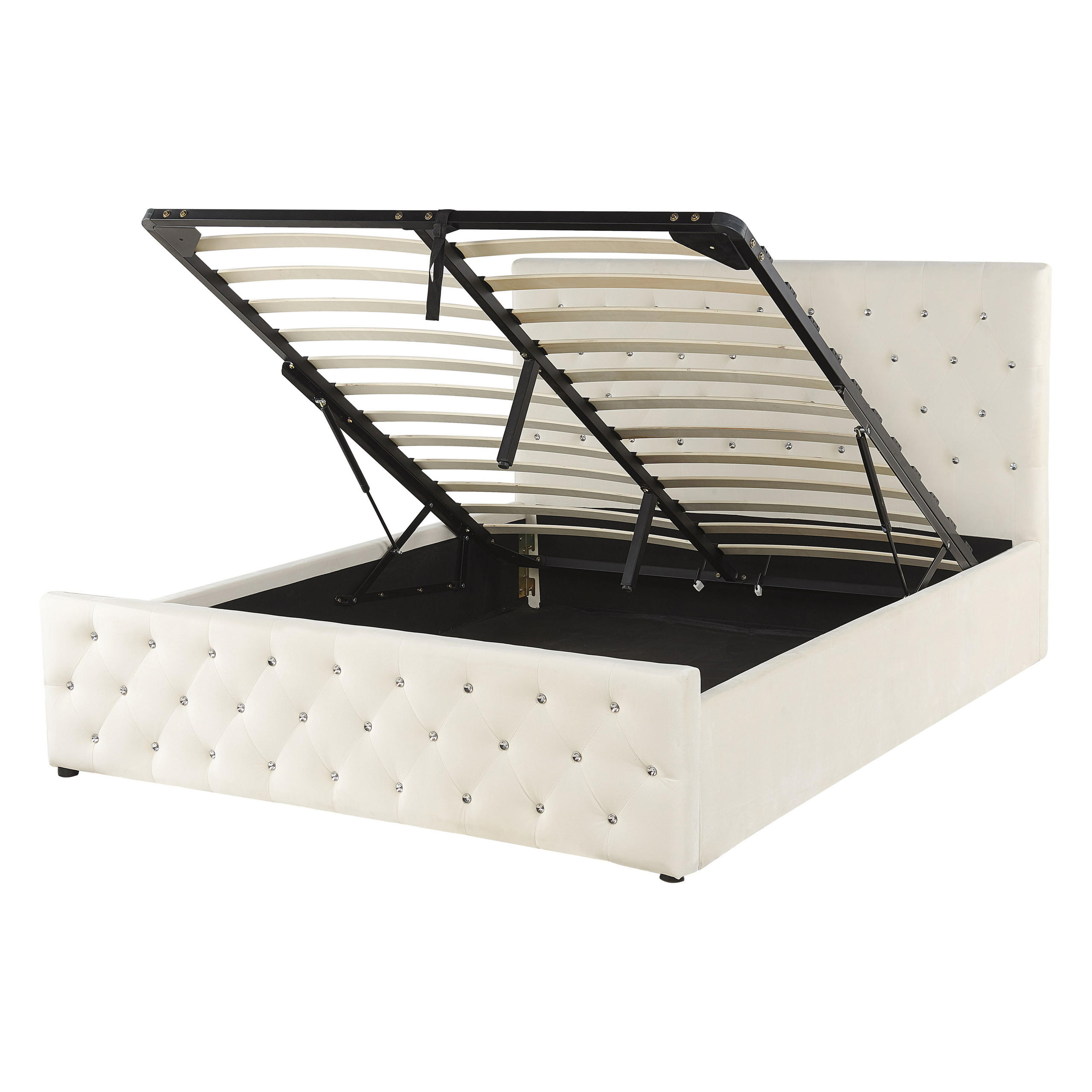 POLSTERBETT 140/200cm Helles Beige Amiens - Beige, Textil (140/200cm) - Beliani