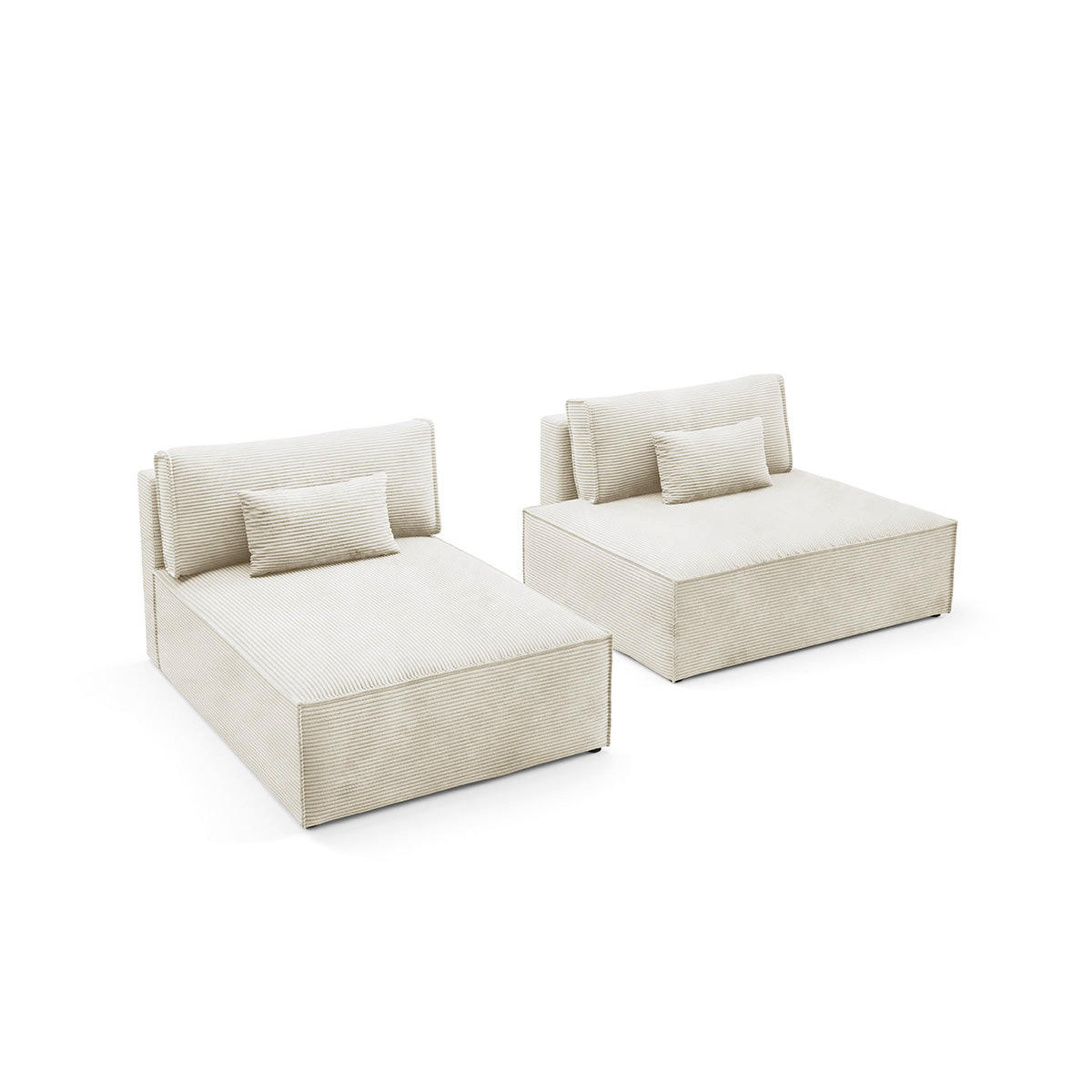 ECKSOFA Georgia Cremeweiß - Weiß, Holz (236/148cm) - Petits-meubles