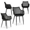 GARTENSTÜHLE VIOLETTA 4er-Set schwarz - Schwarz, Textil (55/86/53cm) - IDIMEX
