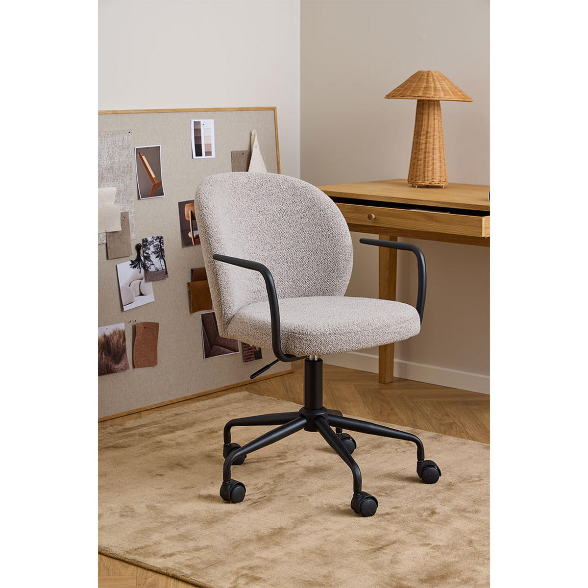 BÜROSTUHL, Patricia, Beige, Stoff, 59 x 50 x 94 cm - Beige, Textil/Metall (59/94/50cm) - ebuy24