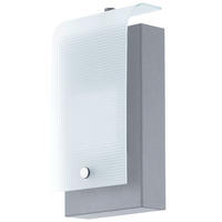 LED AUSSEN-WANDLEUCHTE Stahl Silber - Silberfarben, Glas (7/22.5/12cm)