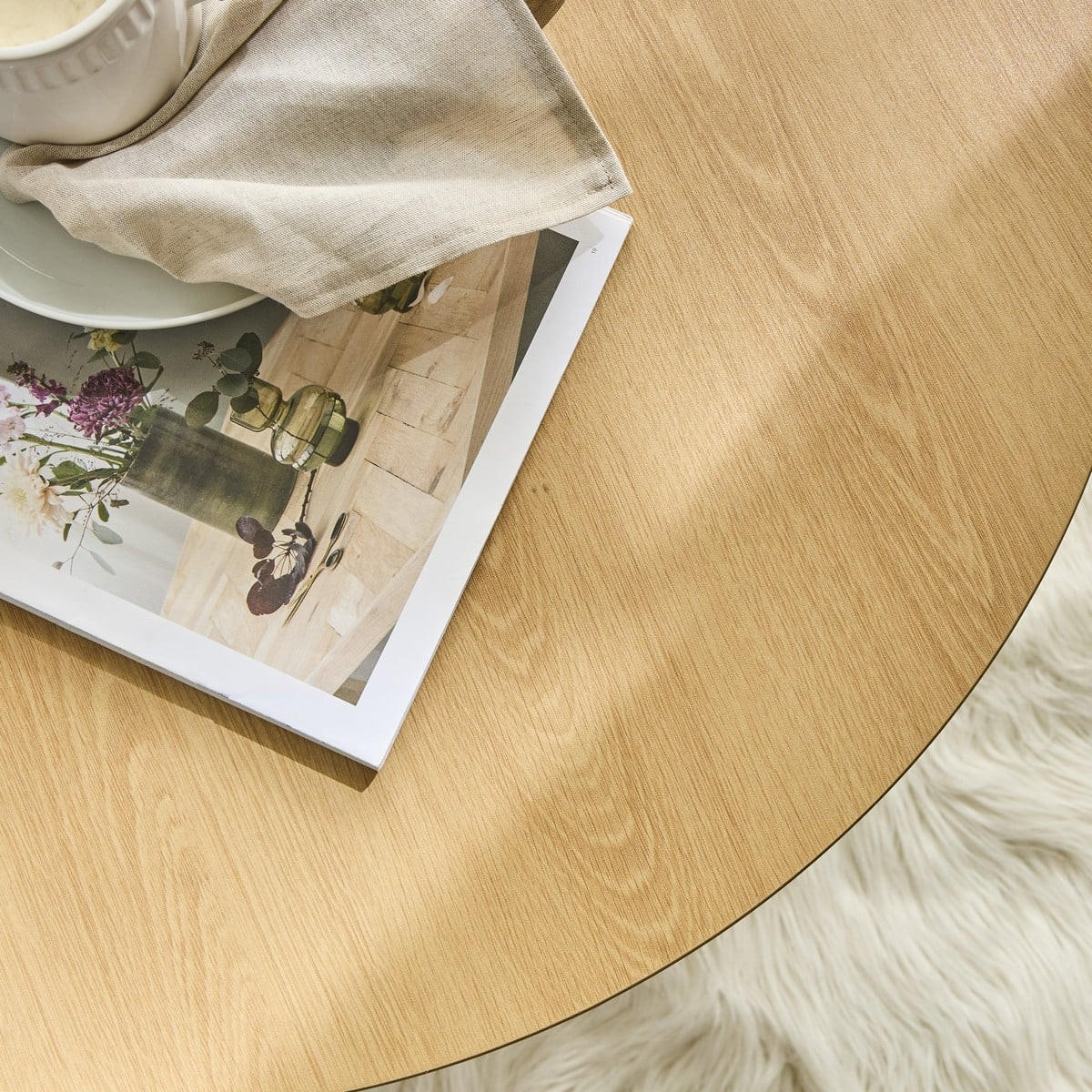 COUCHTISCHE in Houtenoptik - ELIE 70/70/40 cm - Eschefarben, Holzwerkstoff (70/70/40cm) - Calicosy