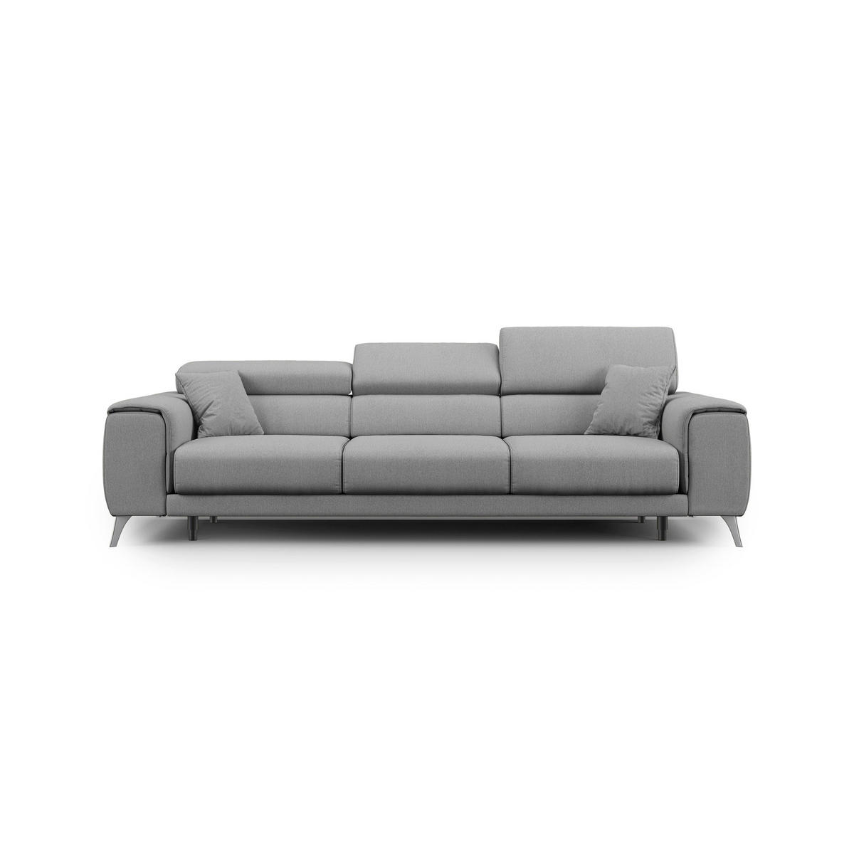 LINEARSOFA Fusion - Grau, Textil (260/74/102cm) - Divani.store