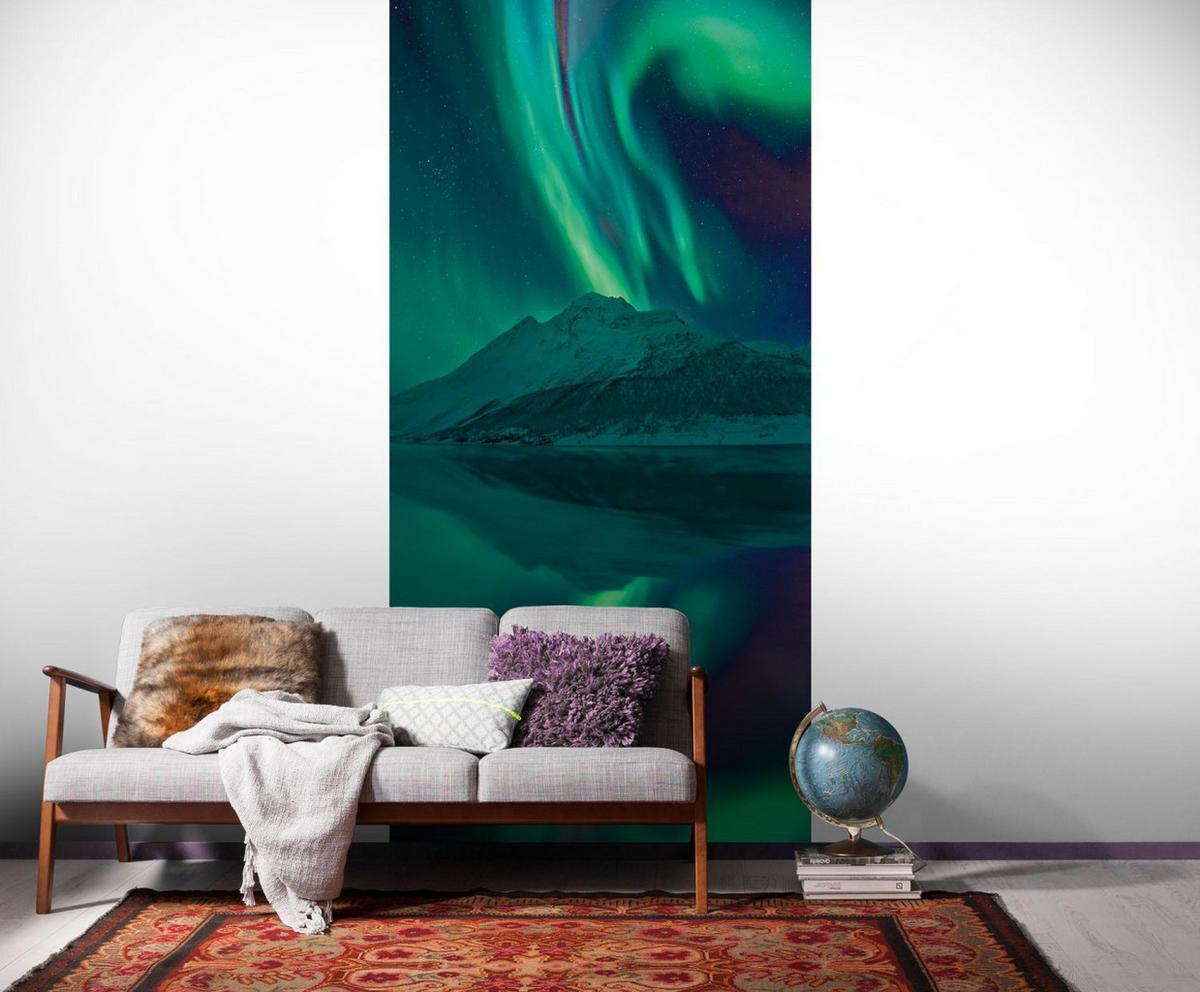FOTOTAPETE Polarlicht 100 x 250 cm - Grün, Papier (100/250cm) - Sanders & Sanders