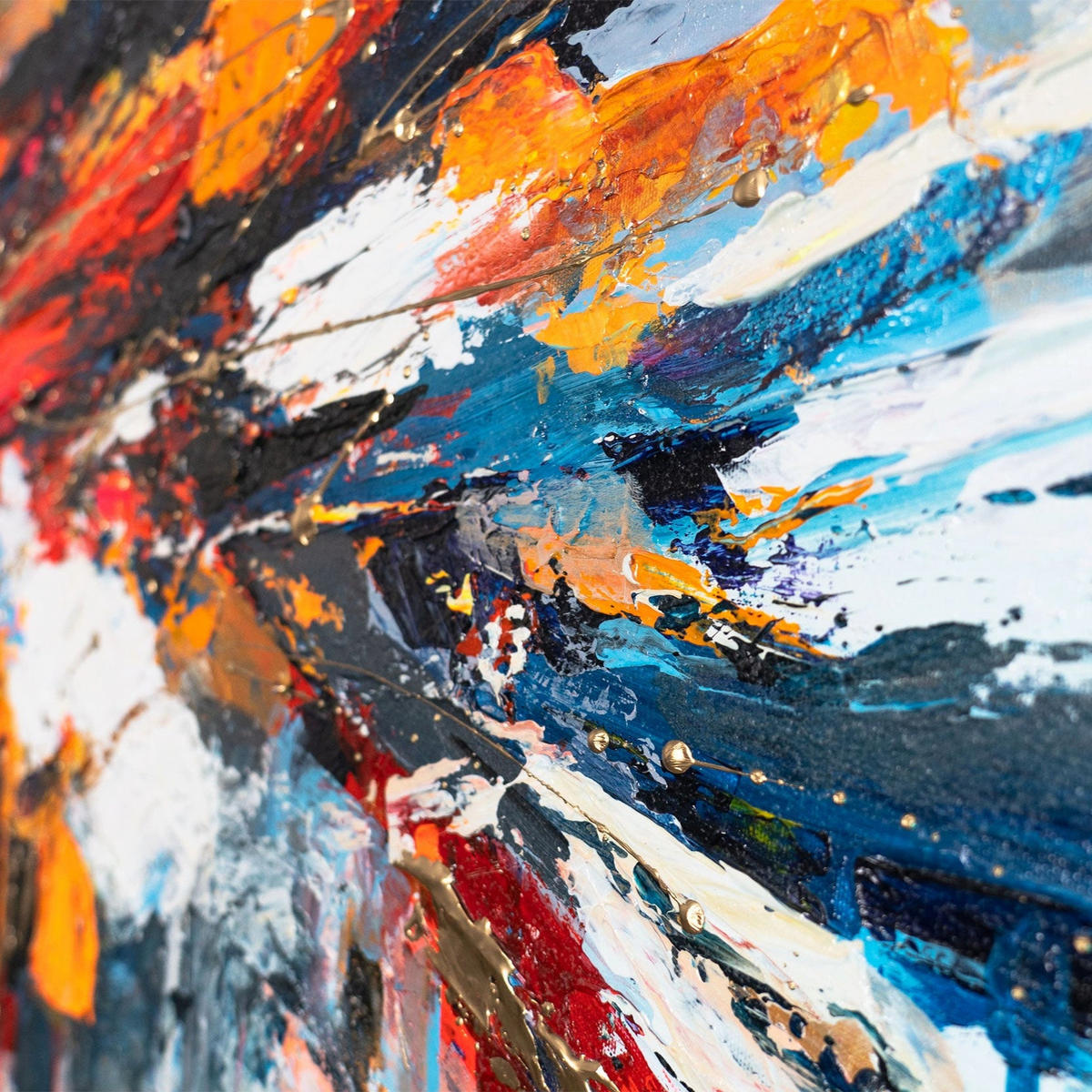 GEMÄLDE Fluss der Energie auf Keilrahmen 115x50 cm - Multicolor, Holz (115/50cm) - YS-art gallery