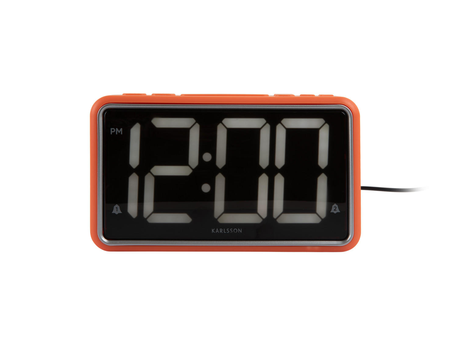 WECKER New Retro 16/4/9 cm - Orange, Kunststoff (4/9/16cm) - Karlsson