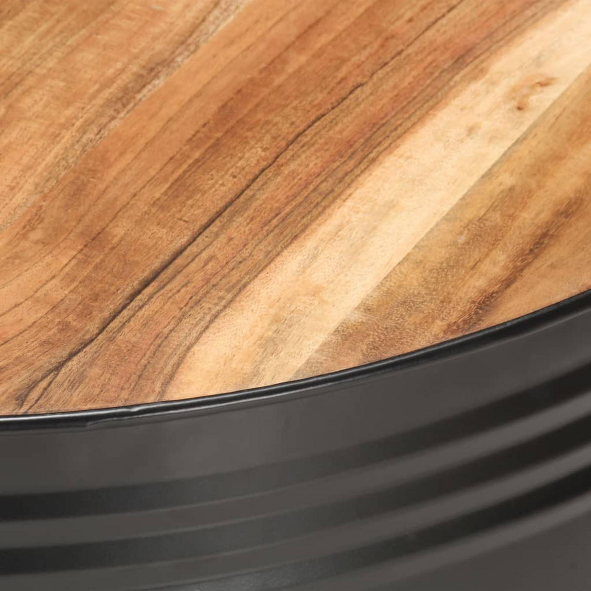 COUCHTISCH Schwarz 68x68x36 cm Akazie Massivholz - Schwarz, Holz (68/68/36cm) - furnicato
