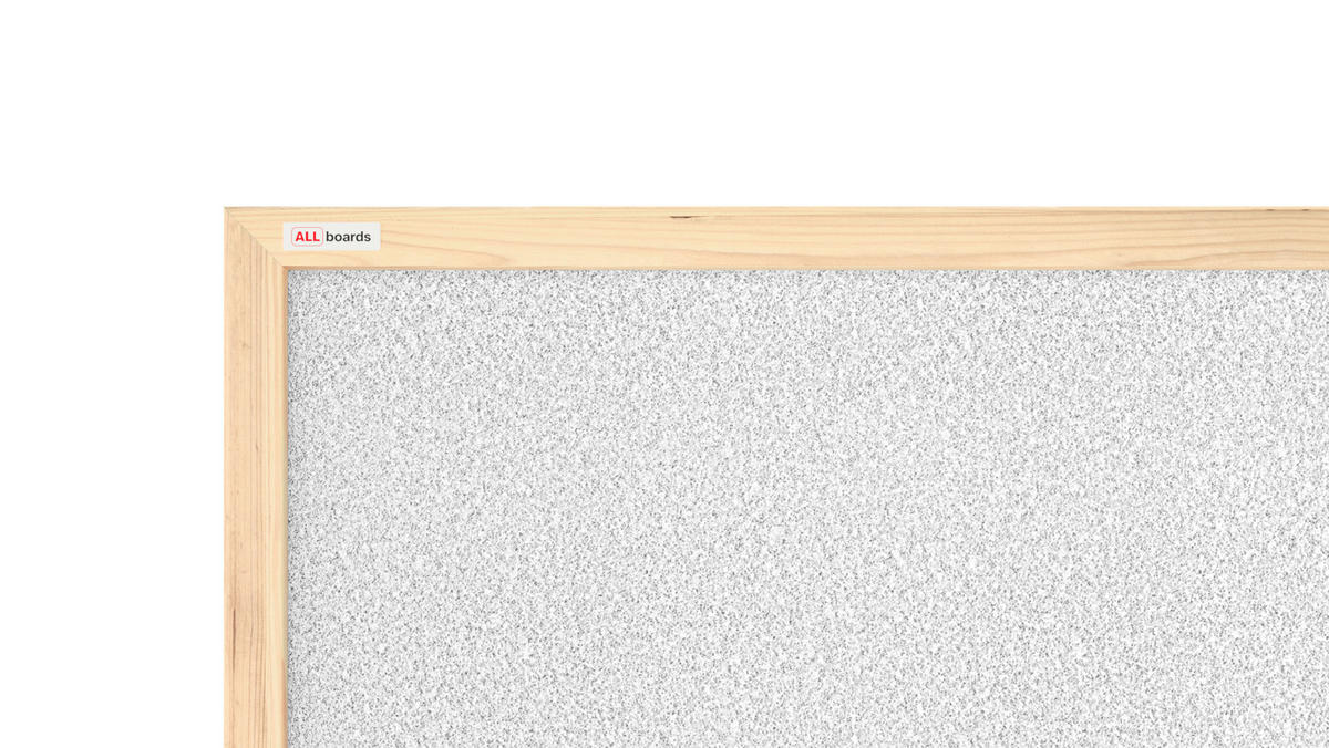 HELLGRAU Pinnwand mit Holz Rahmen 60x40cm Korktafel Korkwand - Hellgrau, Holz (60/40/1.5cm) - ALLboards