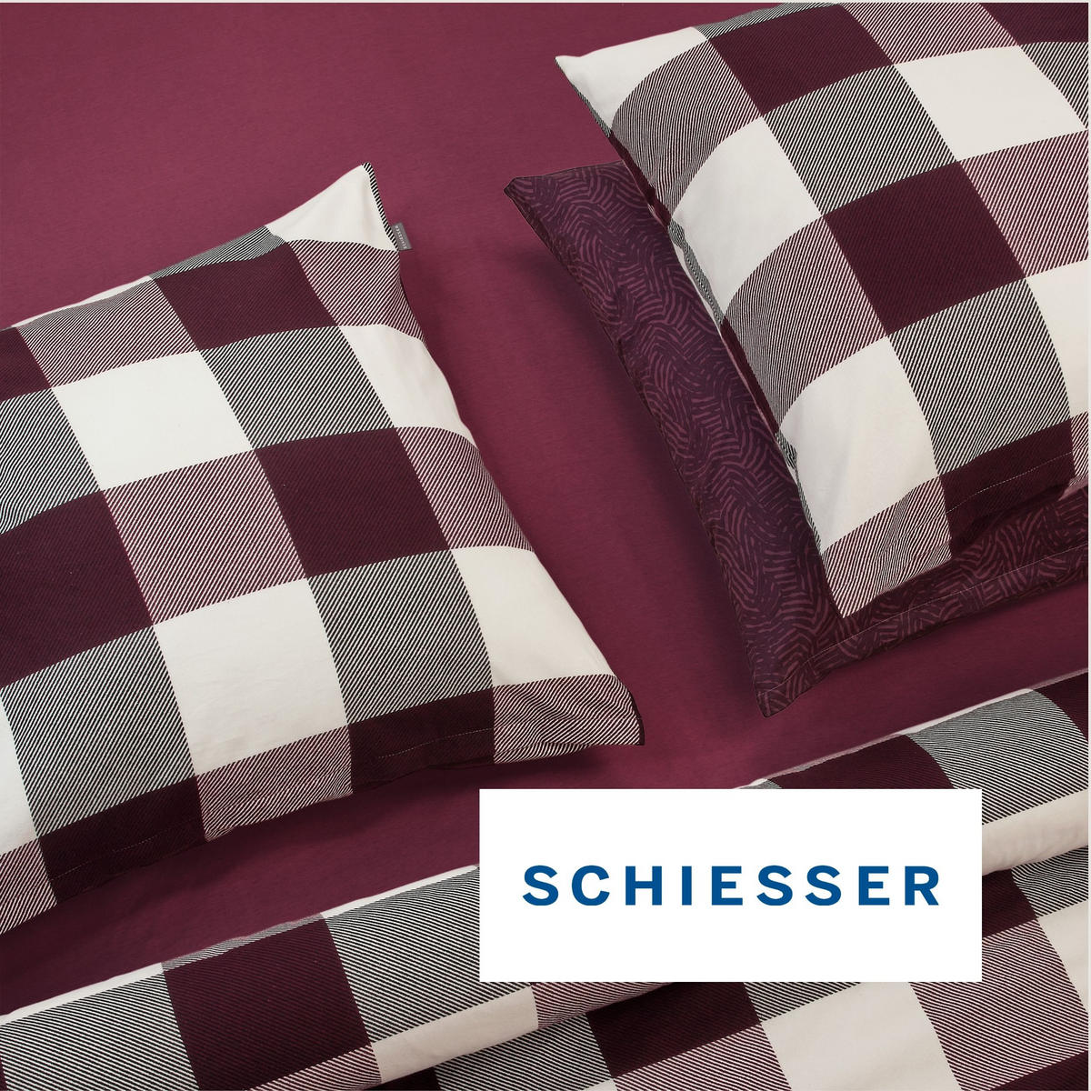 SPANNBETTLAKEN Jessi 100% Baumwolle 150x200 cm Beere - Beere, Textil (150/200cm) - SCHIESSER