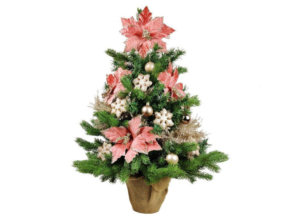 Laalu Weihnachtsbaum Grün, Braun, Champagner, Pink 60 cm