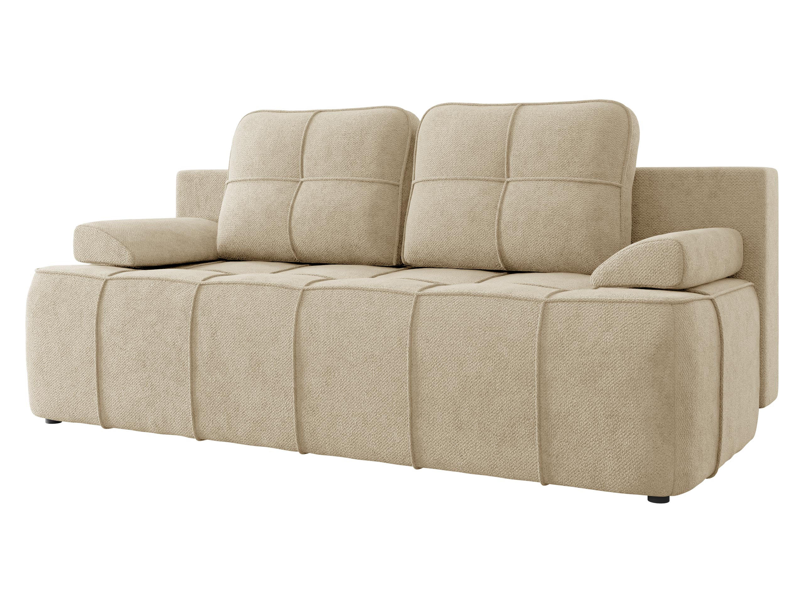 SCHLAFSOFA Lover - Beige/Schwarz, Holz/Kunststoff (202/95/95cm) - MIRJAN24
