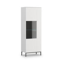 VITRINE Dallas 70/41/190 Weiß - Schwarz/Weiß, Glas/Holzwerkstoff (70/190/41cm) - Ravio