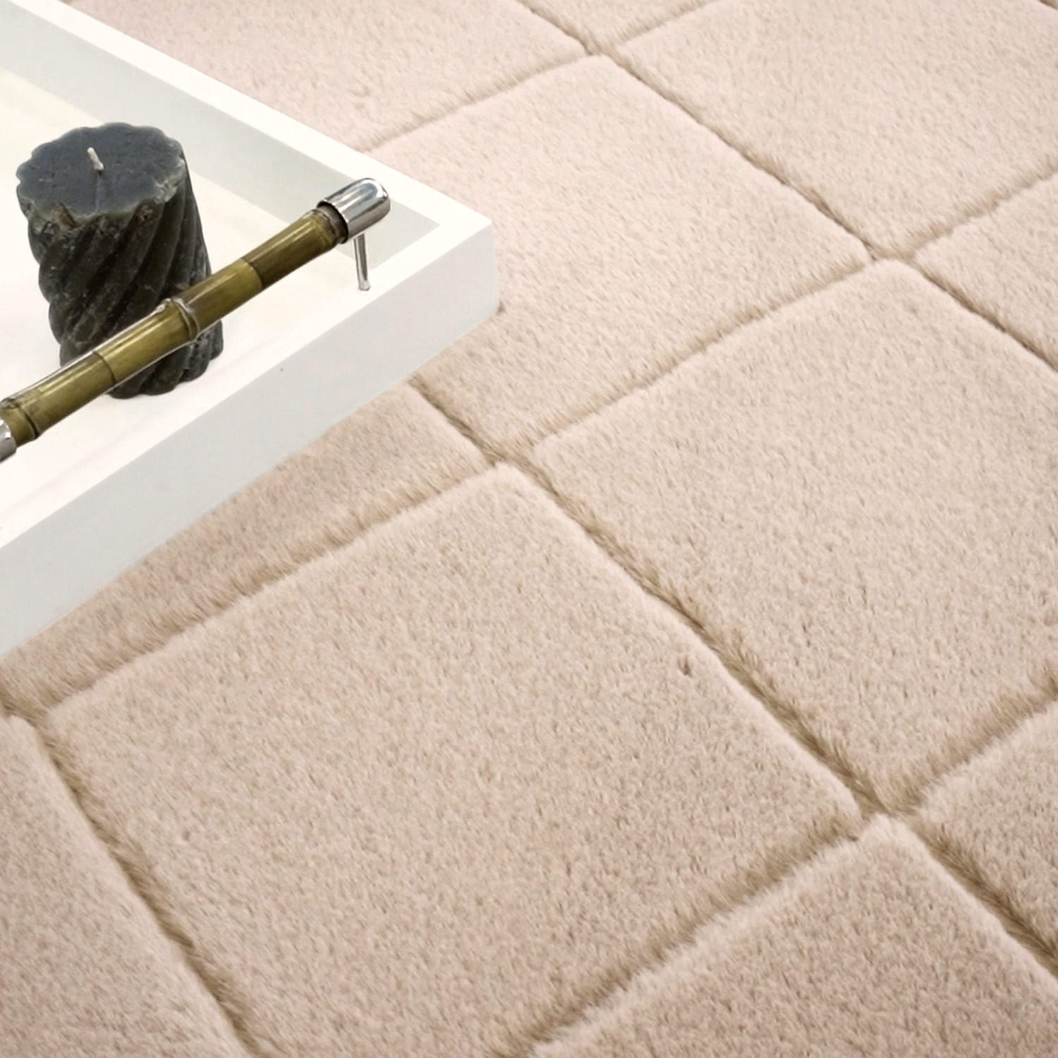 Thumbnail - carpet city Hochflor-Teppich, Beige, Textil, Uni, Rechteckig, 80x150 cm, Oeko-Tex® Standard 100, für Fußbodenheizung gee...