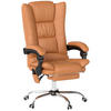 BÜROSTUHL mit Massagefunktion Ergonomischer Chefsessel mit Heizfunktion - Braun, Kunststoff (70/118/64cm) - Vinsetto