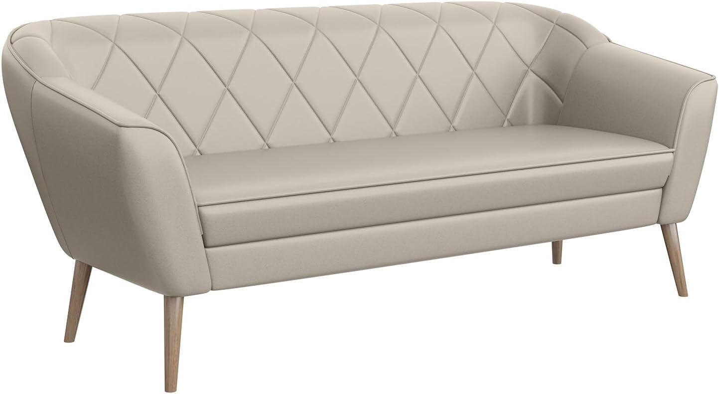 Meblini Sofa Beige 180x75x74 cm