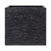 BLUMENTOPF schwarz quadratisch 50/50/46 cm Paros - Schwarz, Naturmaterialien (46cm) - Beliani