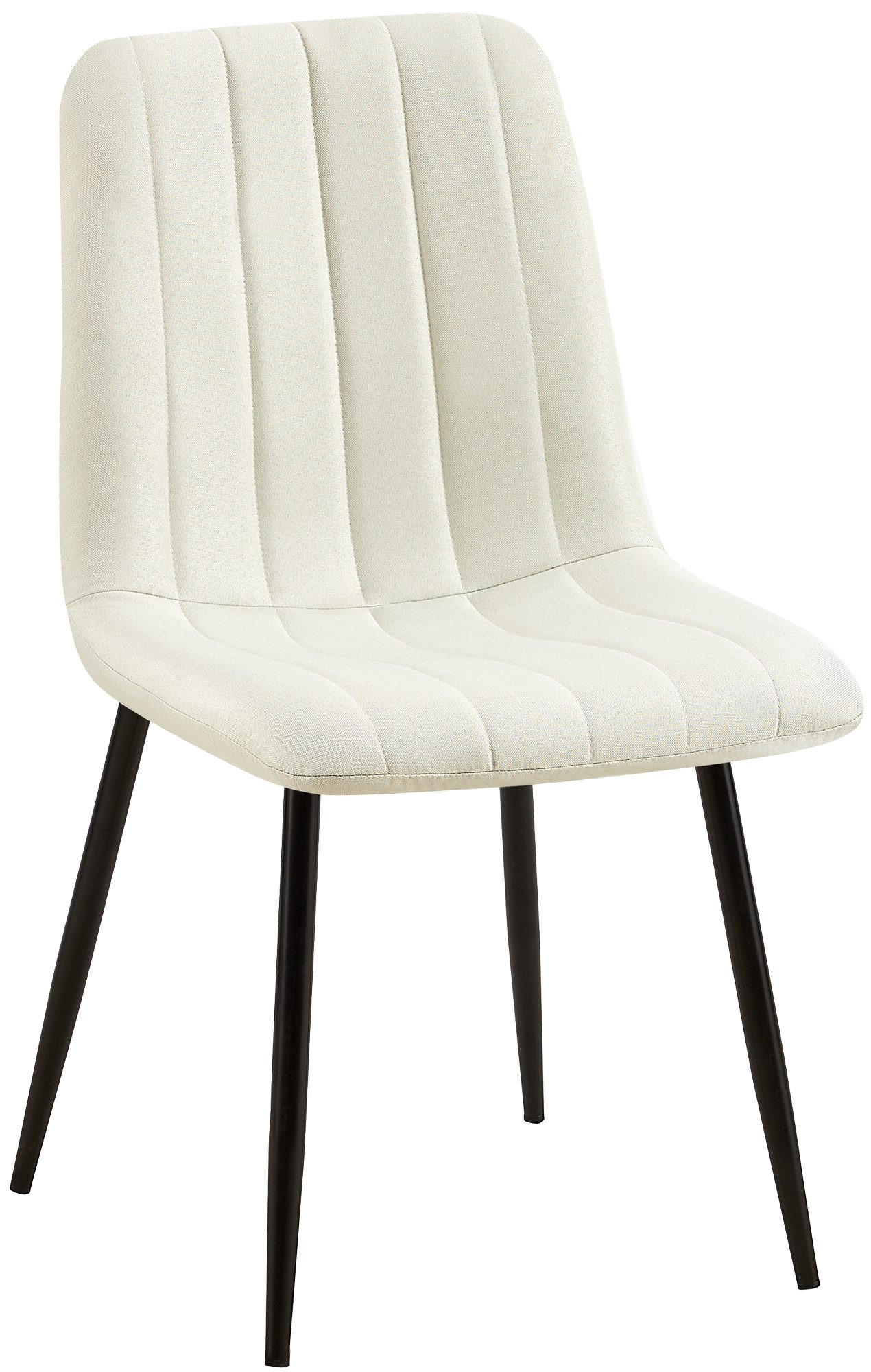 STUHL Stoff Creme - Creme/Schwarz, Textil/Metall (45/88/53cm) - CLP
