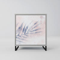 SIDEBOARD TIMELESS FLOAT, Grau, 57,5x42x67,5 cm, Schwarze Metall-Rahmenfüße - Multicolor/Schwarz, Holzwerkstoff/Metall (57.5/67.5/42cm) - SpaceRebels