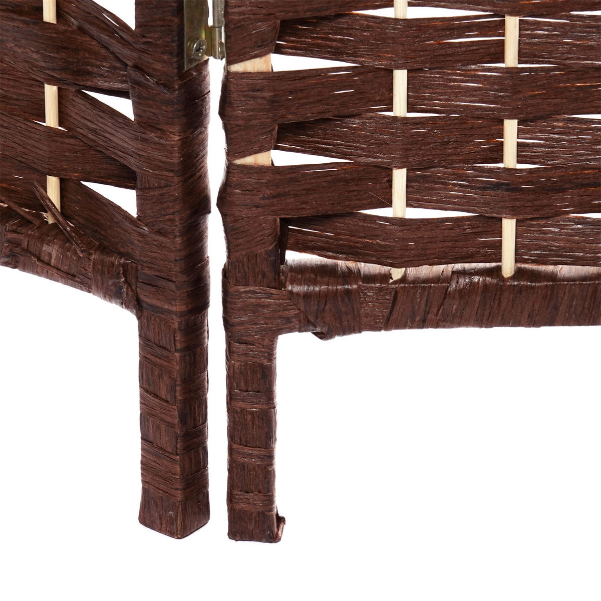 RAUMTEILER Quinn 3-tlg. 166x121 cm, Rattan-Look hellbraun - Hellbraun, Holz (121/168/2cm) - CREEDWOOD