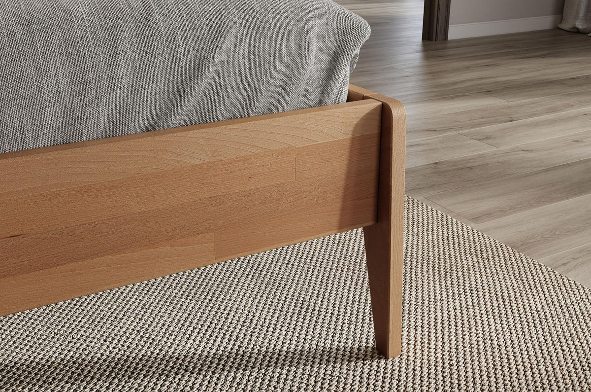 MASSIVHOLZBETT Radom 140/200 in Naturfarben, Buche-lackiert - Buchefarben, Holz/Buchenholz (140/200cm) - Visby