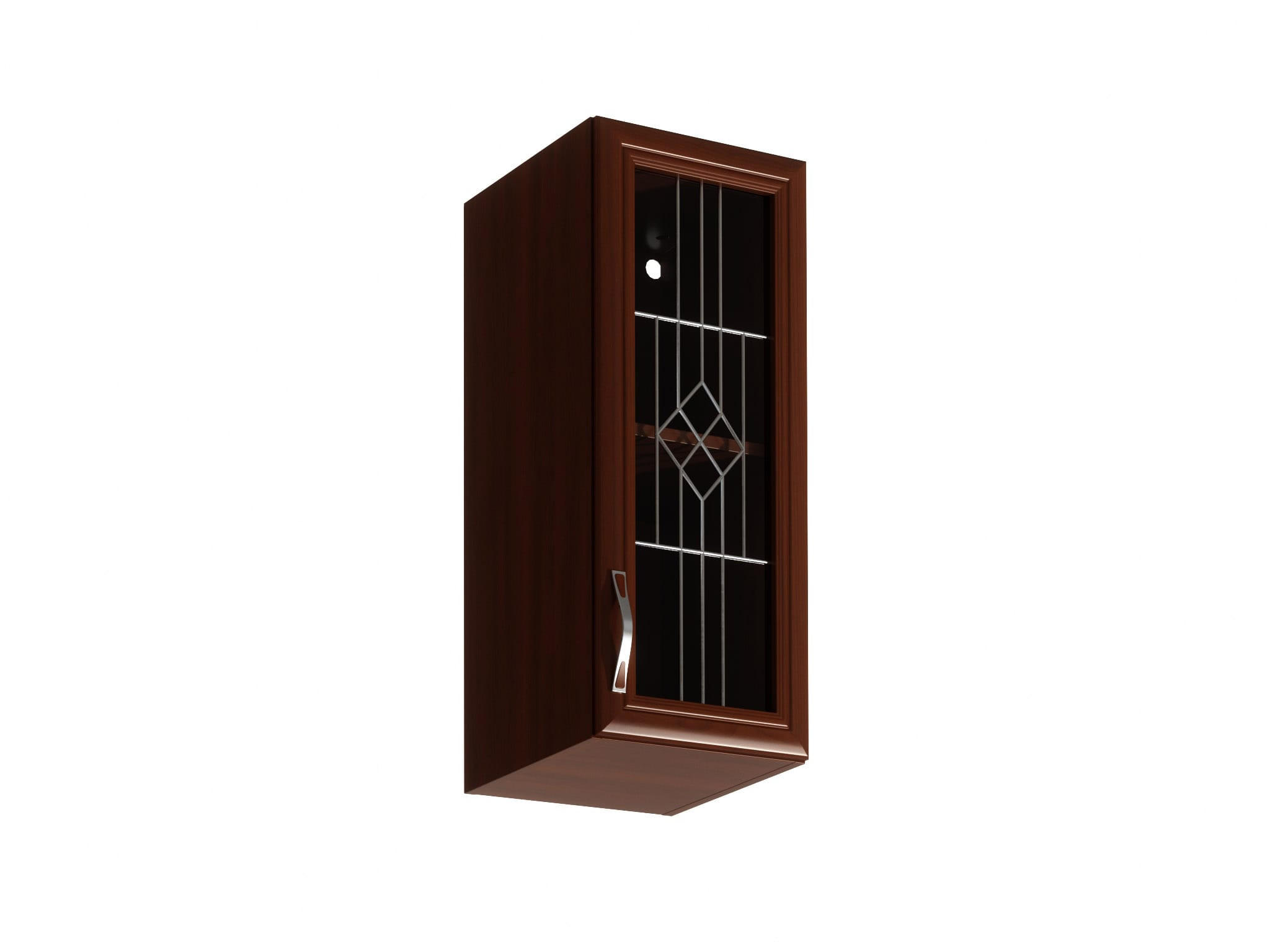 Royal24_Markt Glashängeschrank Walnuss 30x72x32 cm