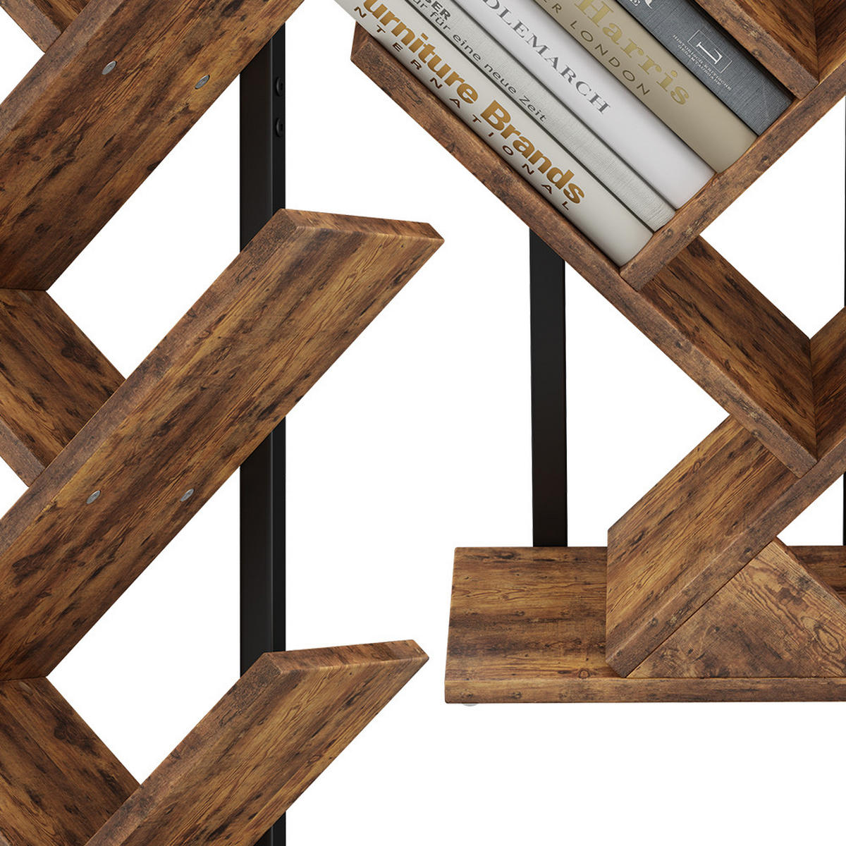 BÜCHERREGAL Fyrk Antikholz 40 x 116 cm - Eichefarben, Holzwerkstoff (40/116/20cm) - Vicco