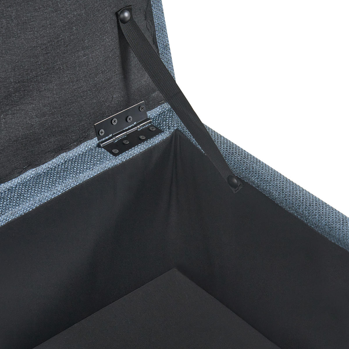 POUF mit Stauraum Stoff Blau Ferndale - Blau, Textil (60/46/60cm) - Beliani