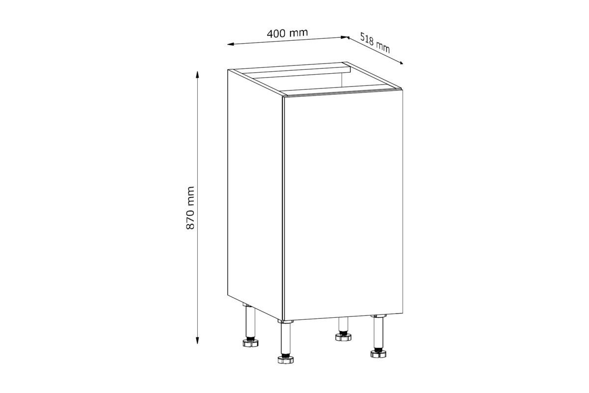 UNTERSCHRANK D40 P/L – Sorento – Sonoma Eiche - Sonoma Eiche, Holzwerkstoff (40/87/52cm) - ROYAL24_MARKT