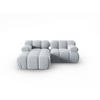 MODULARES-ECKSOFA links Bellis aus Samt hellblau 3 Sitzplätze - Hellblau, Textil (157/191cm) - Micadoni