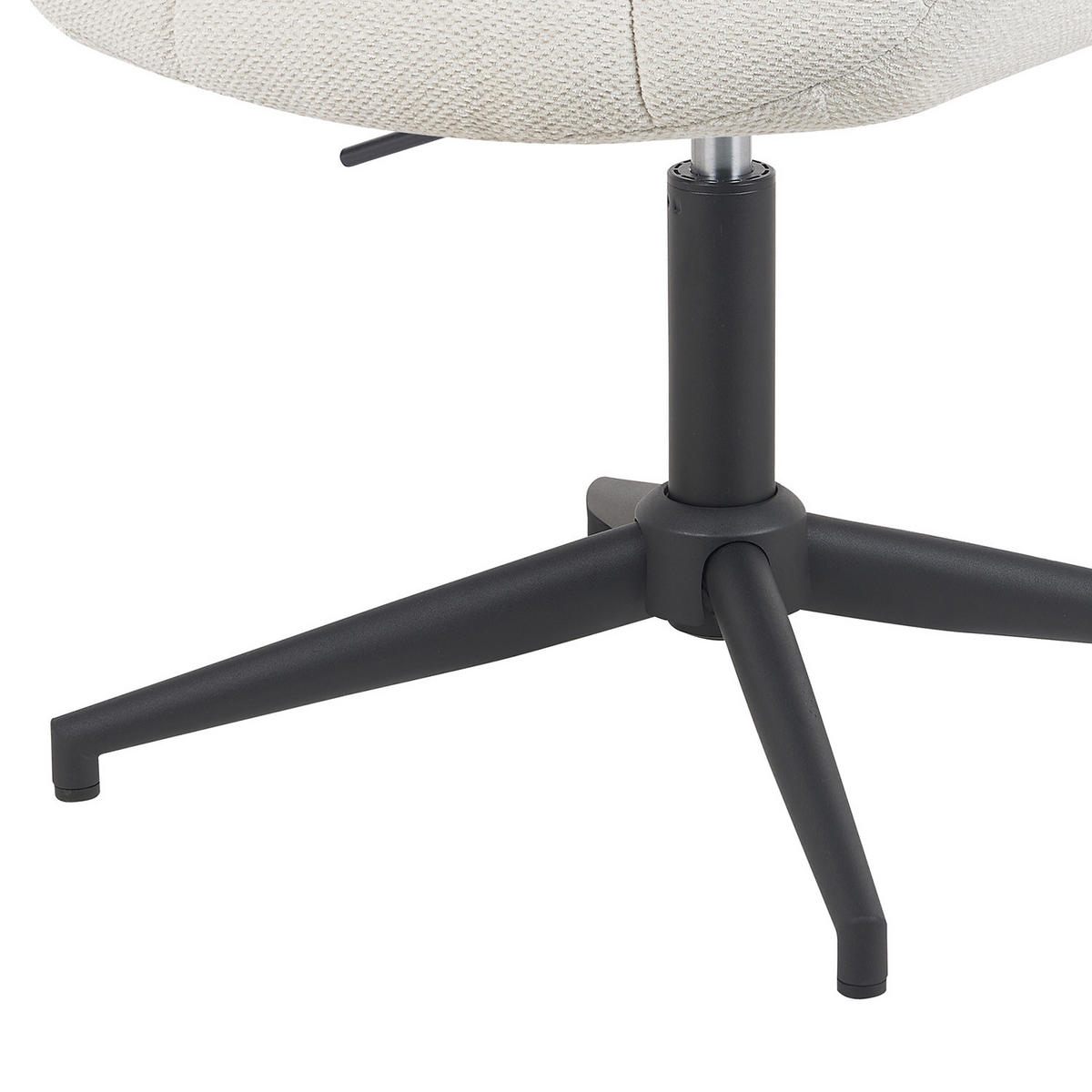 BÜROSTUHL Mika-Nala - Creme/Schwarz, Textil/Metall (65/78/66cm) - DUBI Möbel