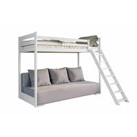 ETAGENBETT SIDNEY 90x200 in Weiß / Greige - Greige/Weiß, Holz/Holzwerkstoff (90/200cm) - Deine Möbel 24