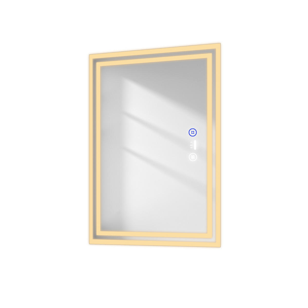 BADSPIEGEL mit Beleuchtung mit Bewegungssensor, 70/50/3,5 cm - Weiß, Glas (50/3.5/70cm) - EMKE