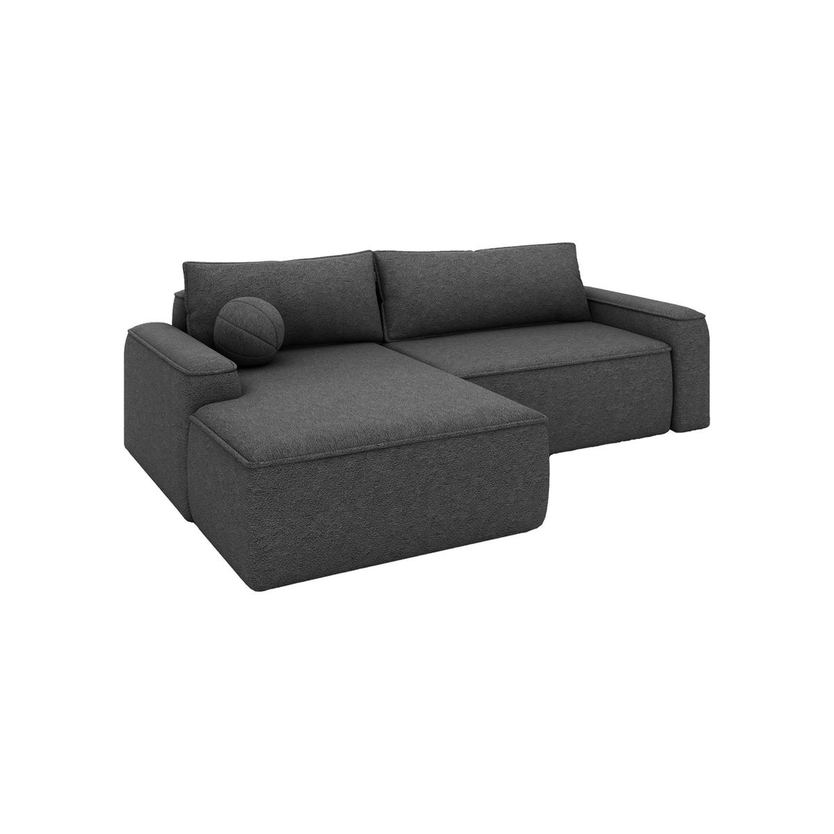 ECKSOFA OTATTI mit Schlaffunktion, Graphit - Dunkelgrau, Textil (245/160cm) - Fedve