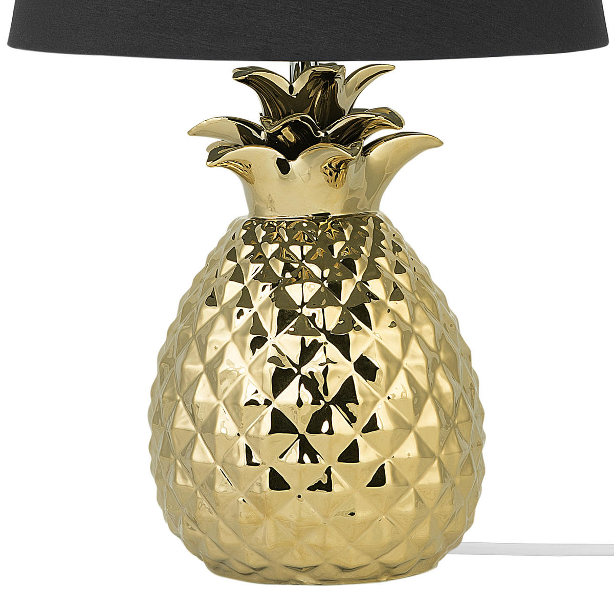 TISCHLAMPE Pineapple 32/32/52 cm - Goldfarben, Keramik (32/32/52cm) - Beliani