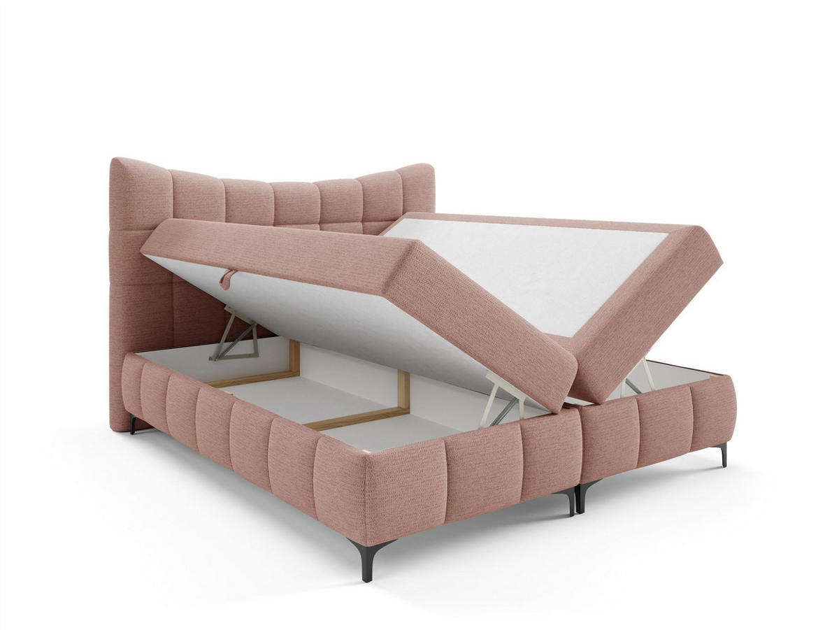BOXBETT Charles In Aragon - Rosa, Holzwerkstoff/Textil (160/200cm) - Fun Möbel