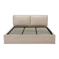 BETT mit Bettkasten - 2 Personen - Stoff - Beige - Beige, Textil (180/200cm) - Vente-Unique