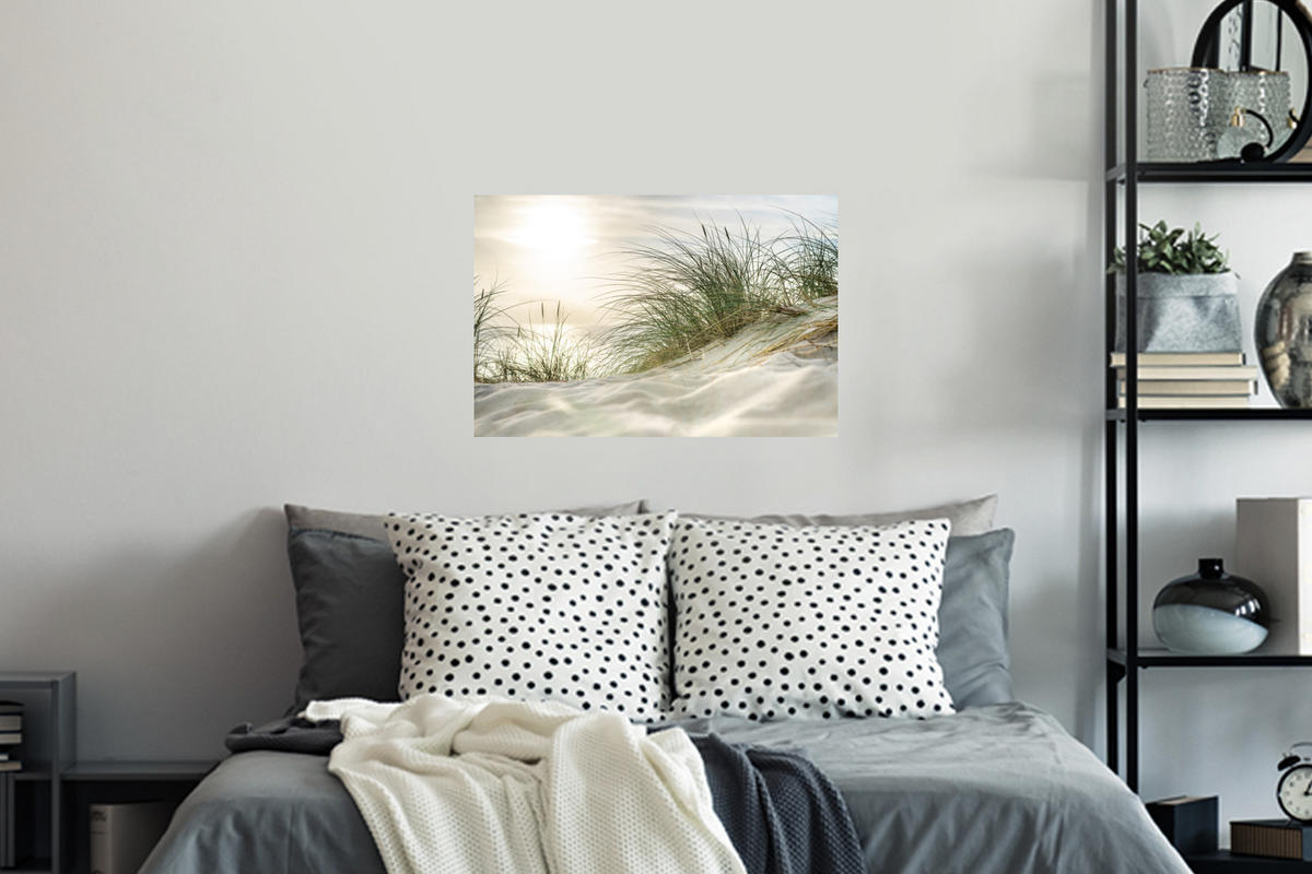 WANDTATTOO Dünen - Strand - Schlewswig-Holstein - Wattenmeer 60x40 cm - Creme, Kunststoff (60/40/0.1cm) - MuchoWow