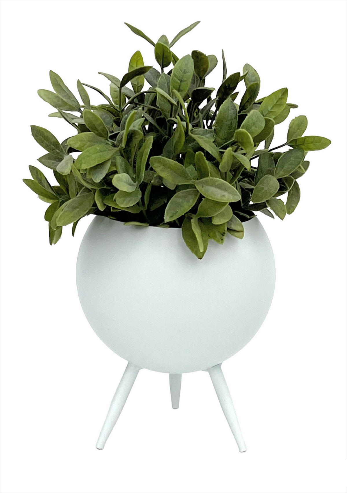 BLUMENHOCKER Metall mit Topf Weiß 19 cm 96259 S - Weiß, Metall (13/19/13cm) - DanDiBo