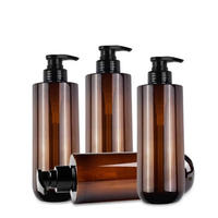 SEIFENSPENDER , Set mit 4 Lotionspenderflaschen à 500 ml - Braun, Kunststoff (6.7/20.7/6.7cm) - BELZ