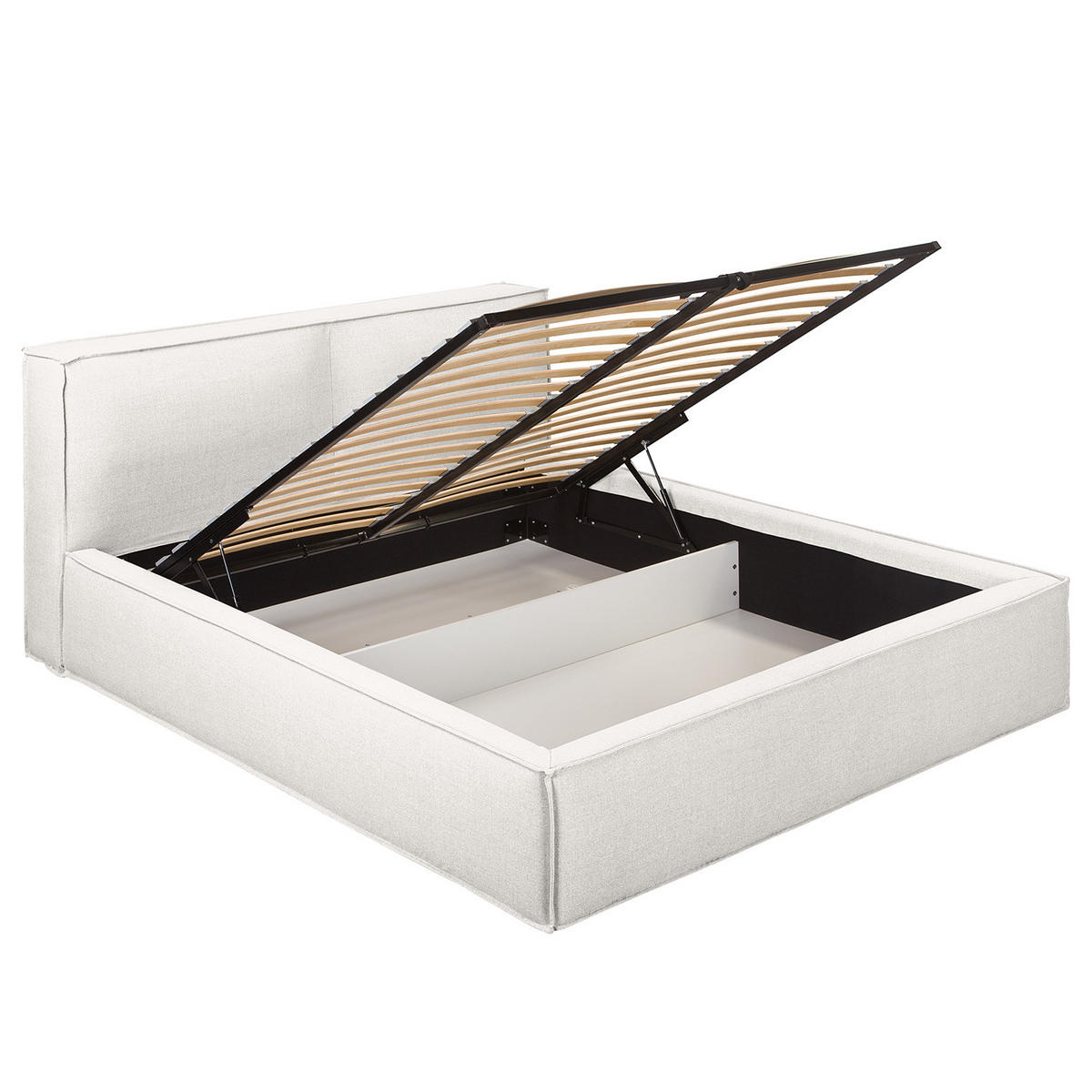 POLSTERBETT - Weiß, Textil (160/200cm) - home24