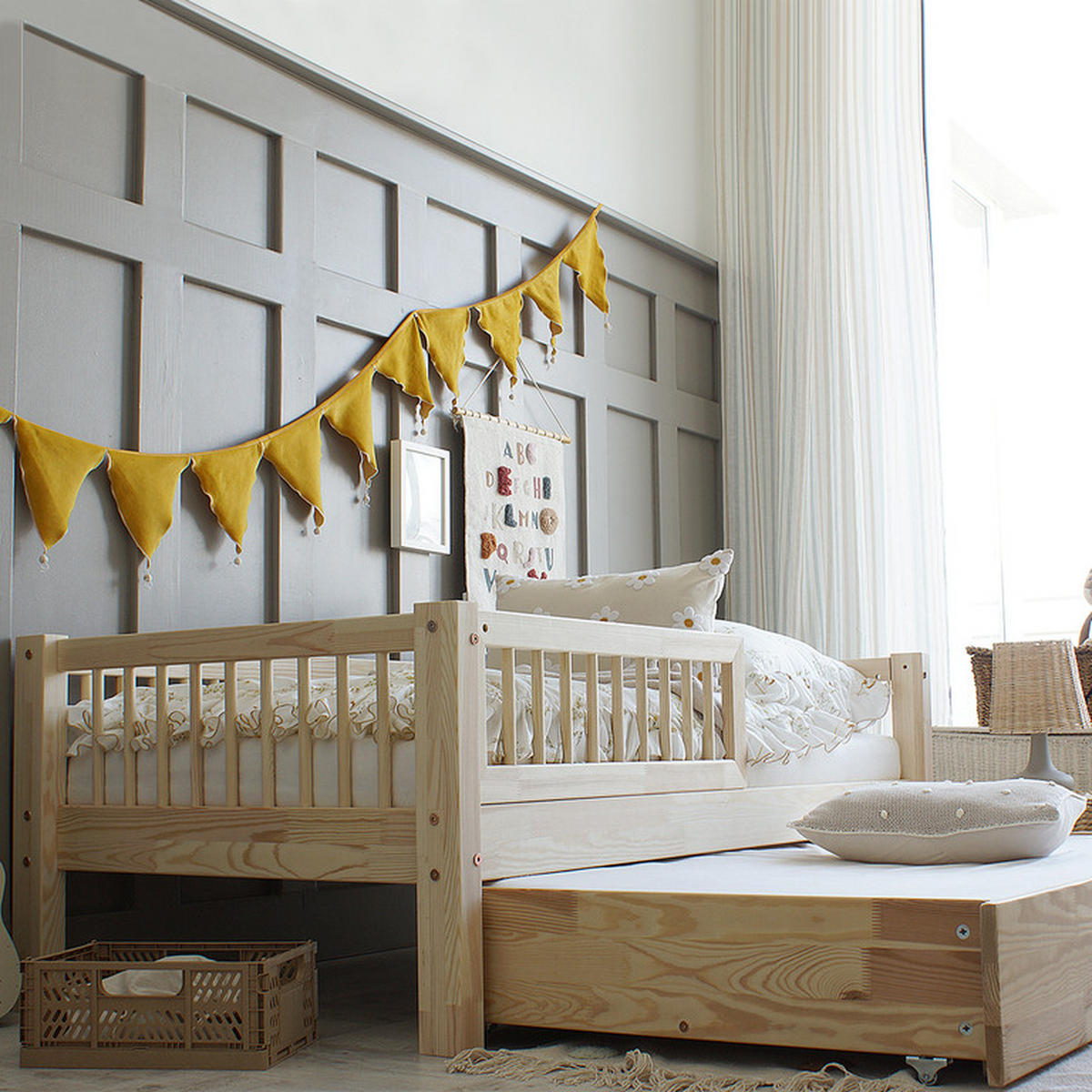 POSTEL 90/190 Adèle Přírodní dřevo - hnědá, dřevo (90/190cm) - Petits-meubles