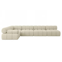 ECKSOFA modulares Sofa Mende-L3 - 380x190x70 cm Beige Bouclé - Beige, Holzwerkstoff/Textil (380/190cm) - ALTDECOR