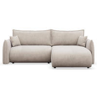 ROHOVÁ SEDAČKA Cushi světle béžová žinylka - černá/ecru, textil/plast (183/252cm) - Selsey