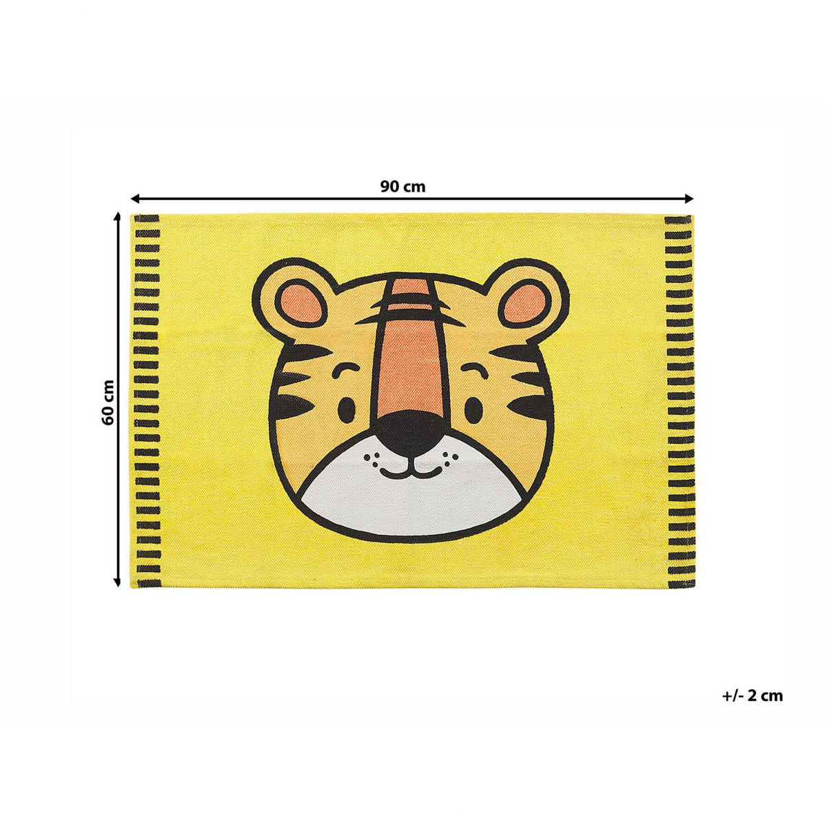 KINDERTEPPICH Ranchi 90/60 cm - Gelb, Textil (60/90cm) - Beliani